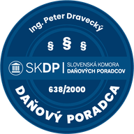 Pečiatka SKDP Daňového poradcu Peter Dravecký